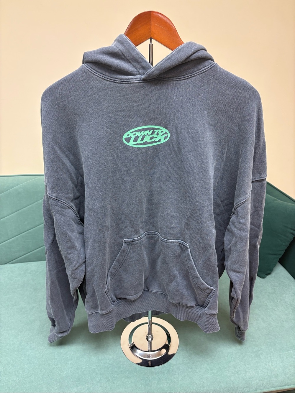 Women’s Slate Gray Hoodie with Mint Logo